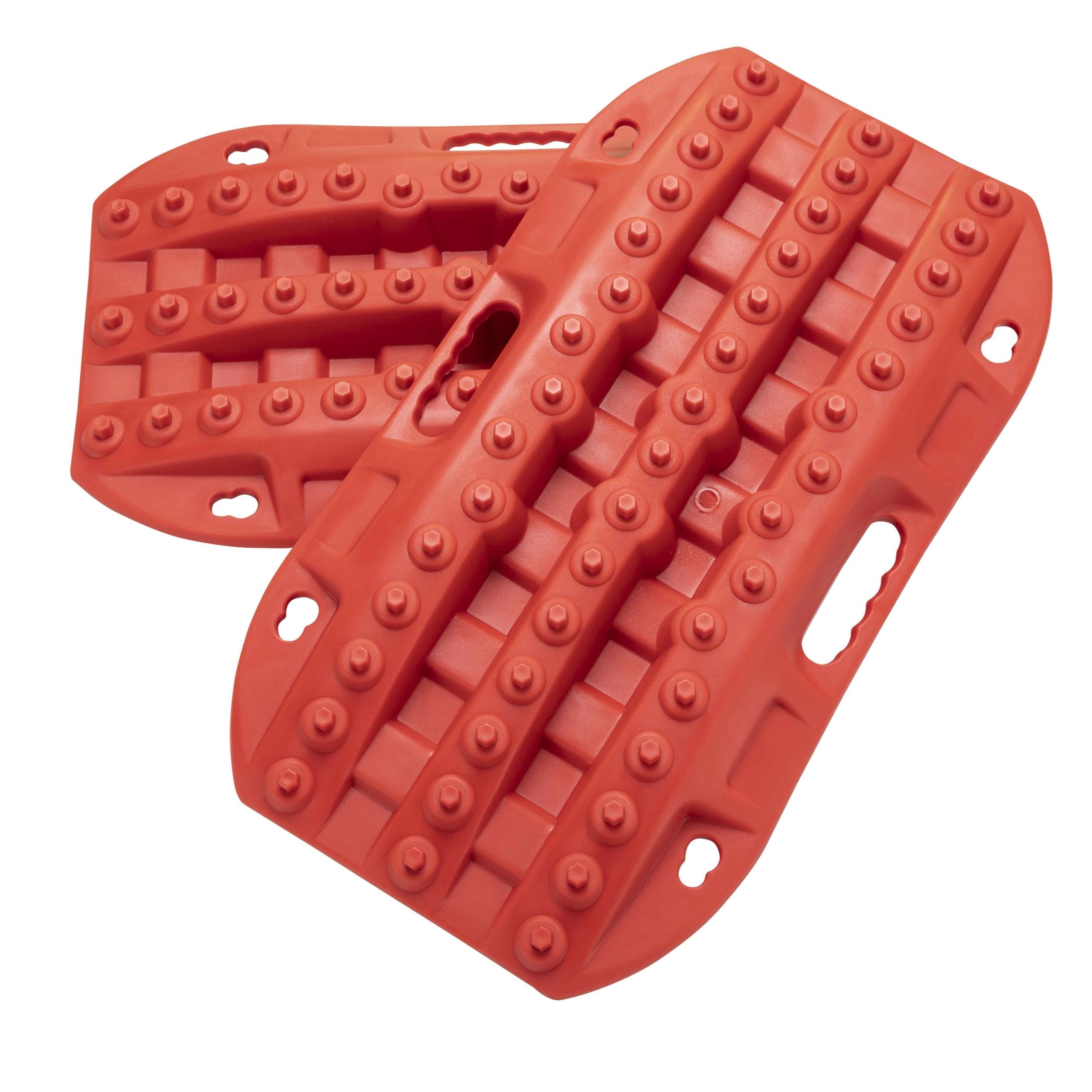 Bunker Indust Off-Road Traction Boards, 2 Pcs Recovery Tracks Traction Mat for 4X4 Jeep Mud, Sand, Snow Traction Ladder-Red Tire Traction Tool