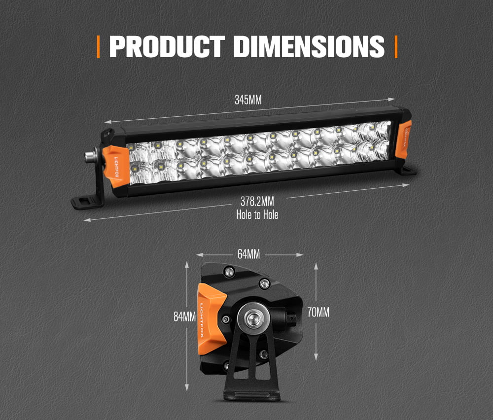 Lightfox Rigel Series 12inch LED Light Bar 1 Lux @ 337M IP68 8,320 Lumens