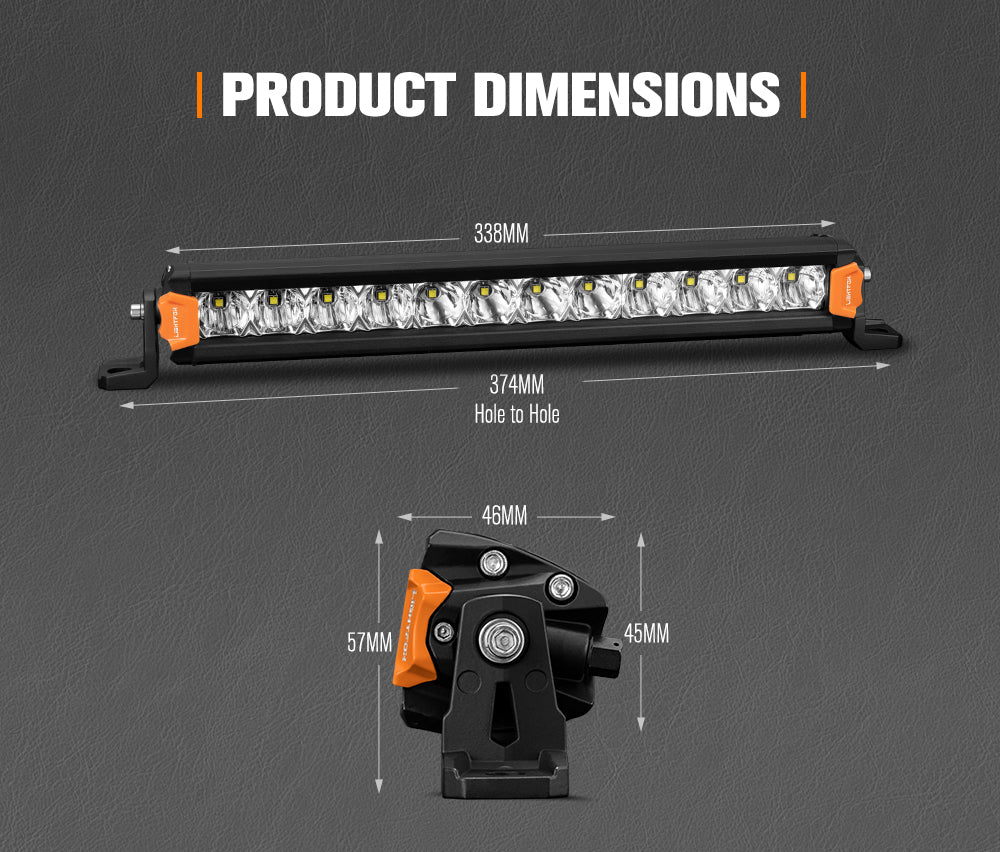 Lightfox Vega Series 14inch Osram LED Light Bar 1Lux @ 265m 4,735 Lumens