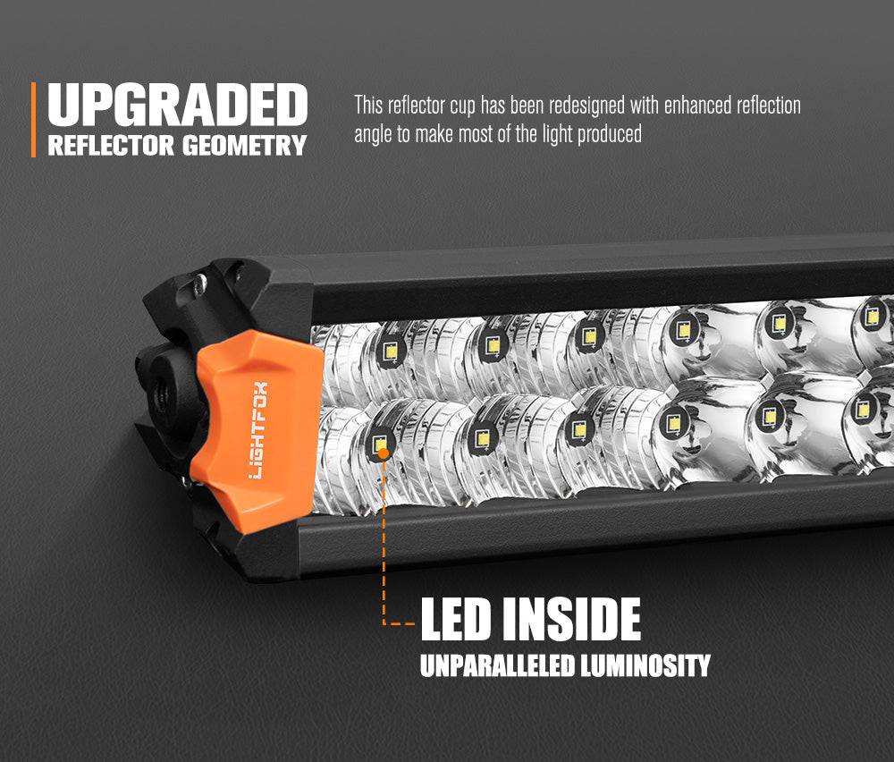 Lightfox Rigel Series 20inch LED Light Bar 1 Lux @ 416M IP68 9,001 Lumens