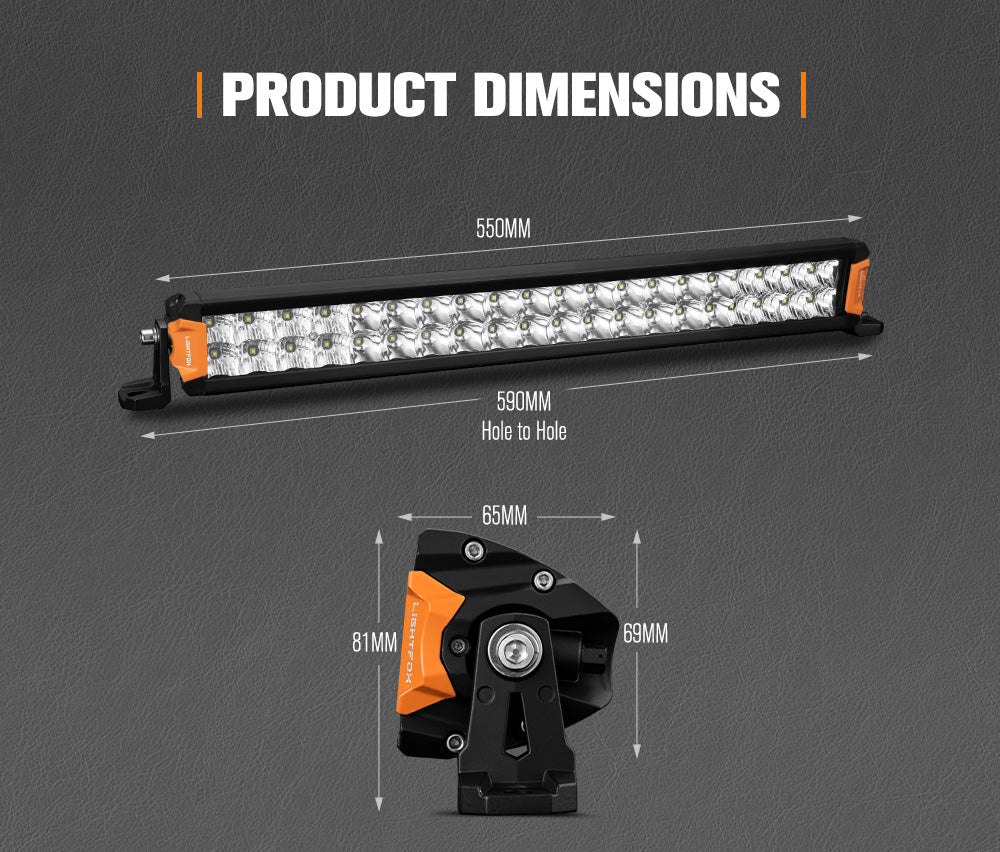 Lightfox Rigel Series 20inch LED Light Bar 1 Lux @ 416M IP68 9,001 Lumens
