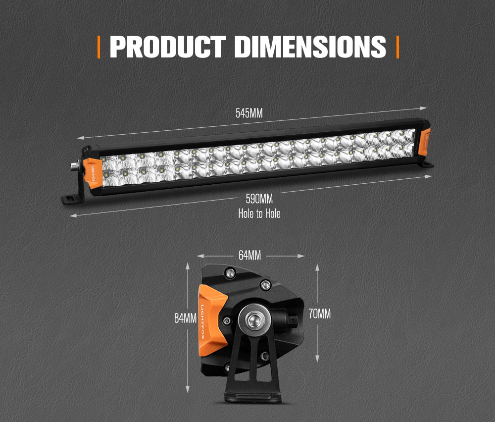 Lightfox Rigel Series 20inch Osram LED Light Bar 1Lux @ 590m 15,096 Lumens