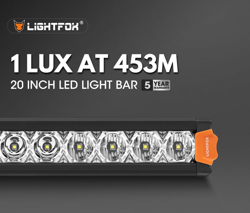 Lightfox Vega Series 20inch LED Light Bar 1 Lux @ 453M IP68 12,580 Lumens