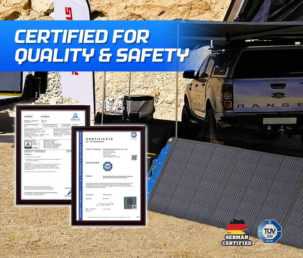 Atem Power 12V 200W Flexible Folding Solar Panel Kit Solar Mat Blanket Camping