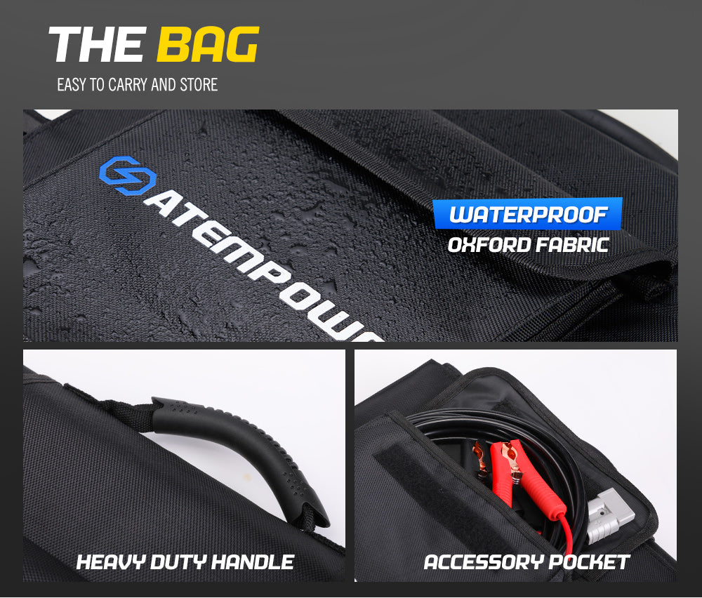 Atem Power 12V 200W Folding Solar Panel Blanket Mat Completed Kit Camping Power