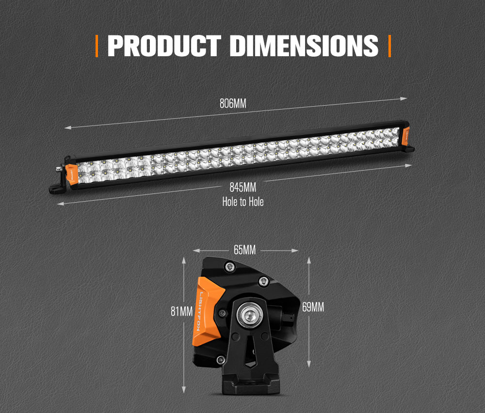 Lightfox Rigel Series 30inch Osram LED Light Bar 1Lux @ 479m 14,300 Lumens