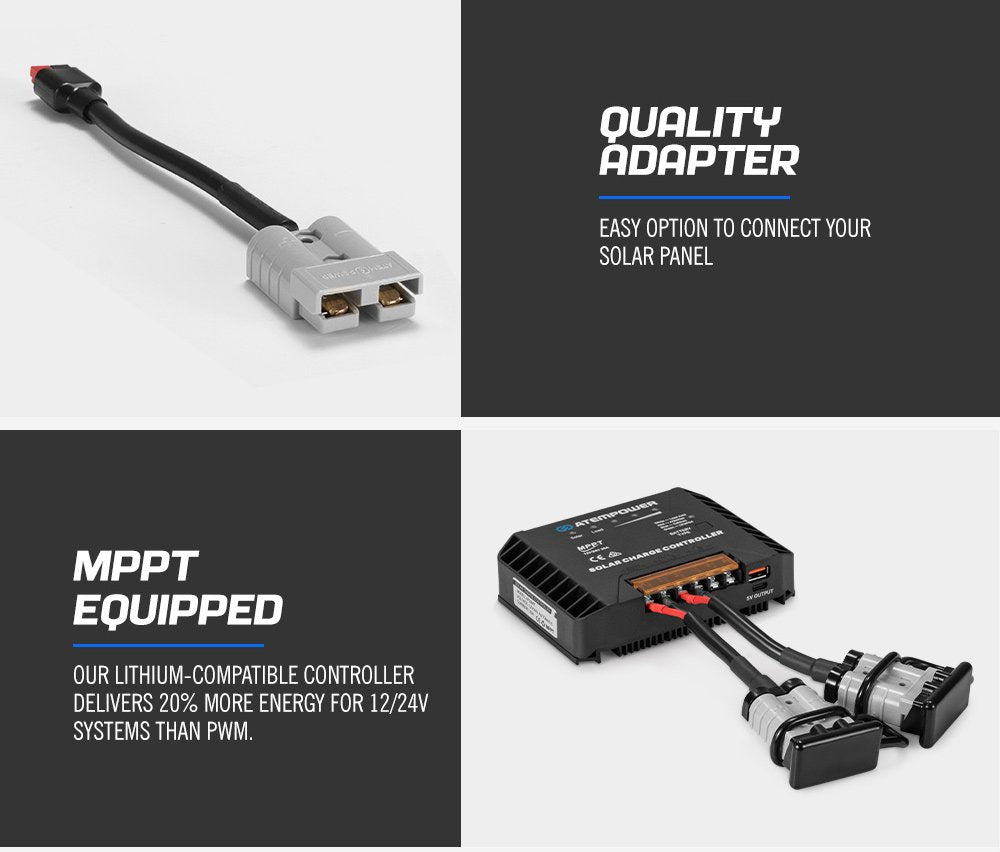 Atem Power 12V 300W Flexible Folding Solar Panel Kit Solar Mat Blanket Camping