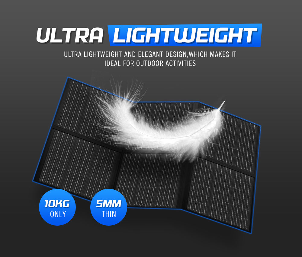 Atem Power 12V 300W Folding Solar Mat Flexible Blanket Solar Panel Kit Camping Charger