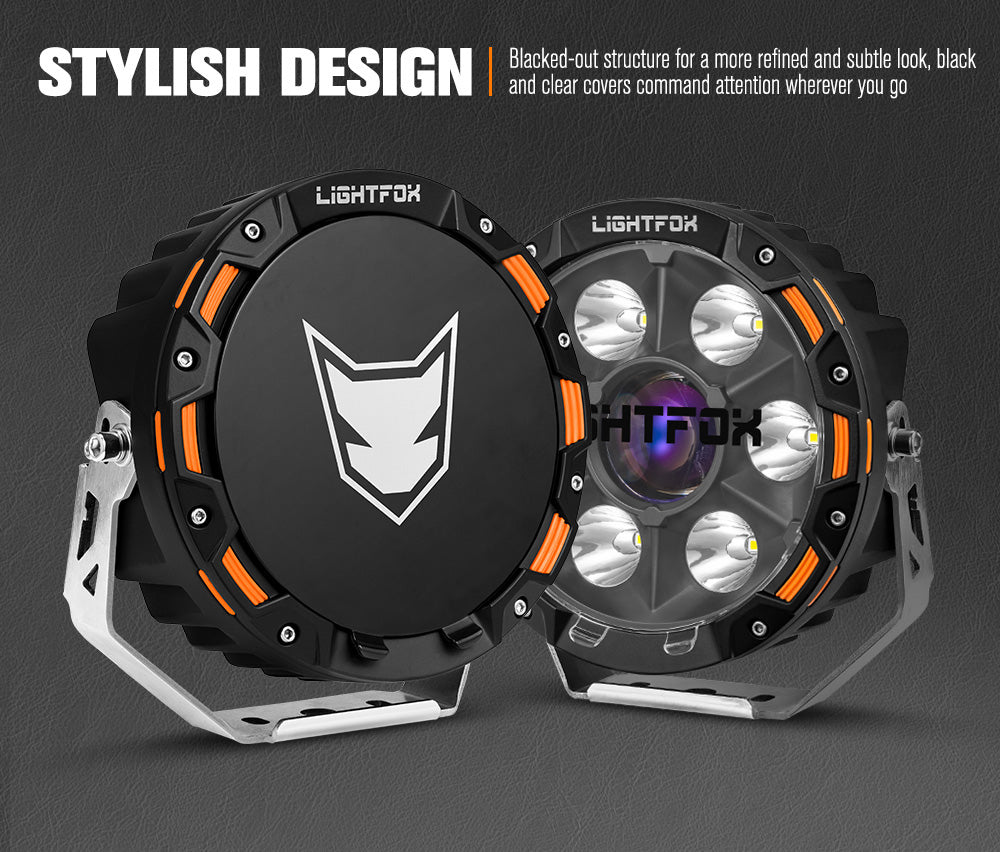 Lightfox 7inch LED Driving Light 1 Lux @ 2,226m IP68 11,285 Lumen