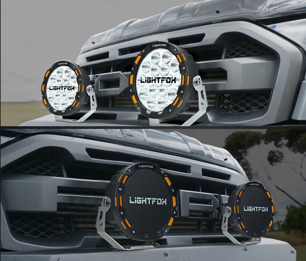 LIGHTFOX 7inch OSRAM LED Driving Spot Lights 1Lux@816m(Pair) 12,603Lumens