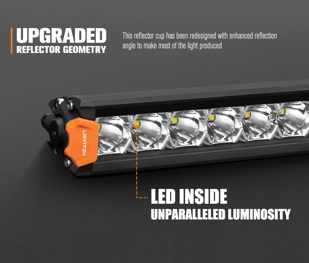 Lightfox Vega Series Pair 8inch Osram LED Light Bar 1Lux @349m 6,204 Lumens