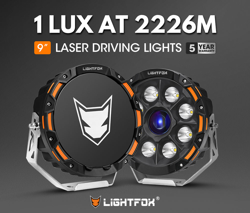 Lightfox 9inch LED Driving Light 1 Lux @ 2,226m IP68 15,046 Lumen