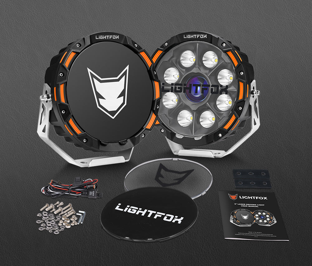 Lightfox 9inch LED Driving Light 1 Lux @ 2,226m IP68 15,046 Lumen