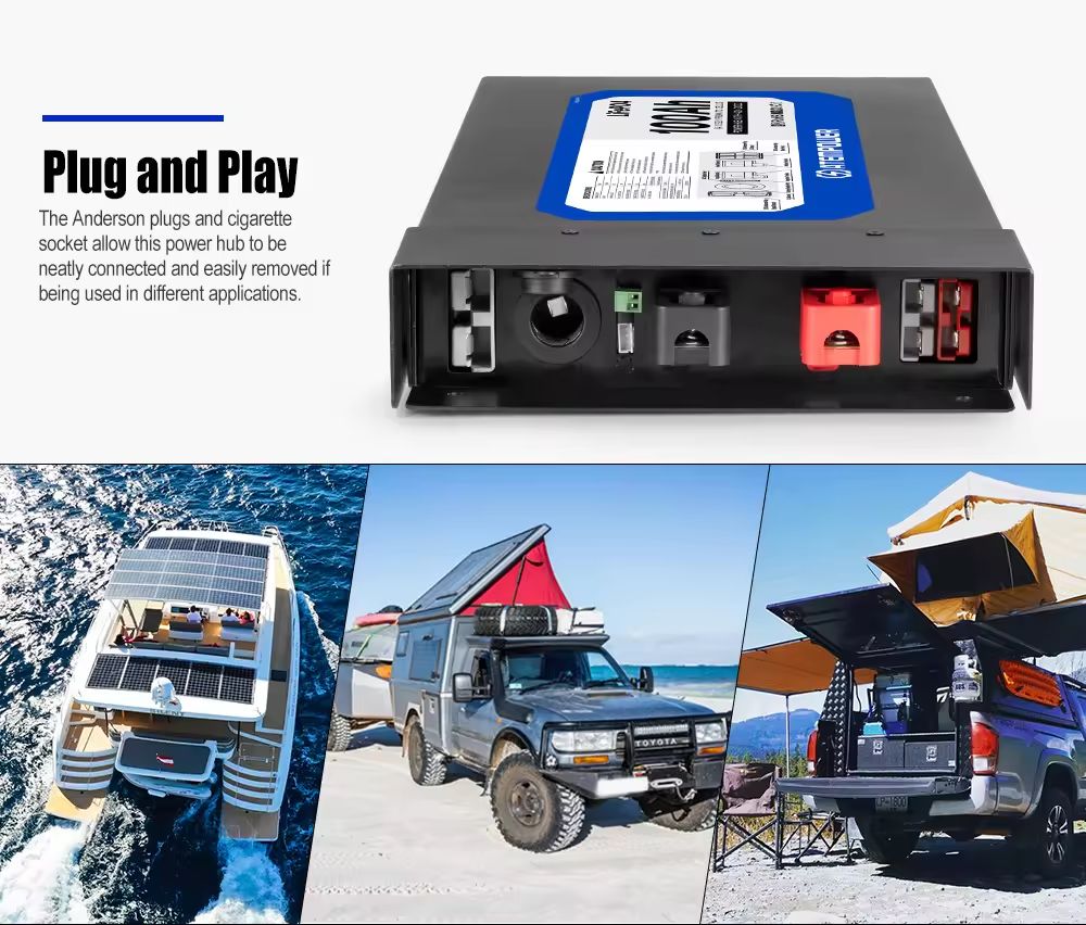 Atem Power 12V 100Ah Slimline Lithium Battery Built-in 40A DC to DC Charger