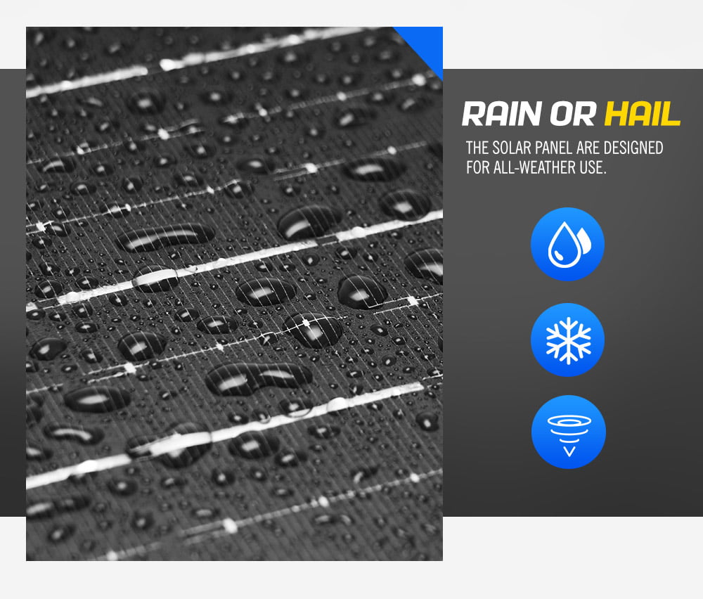 ATEM POWER 120W 12V/18V Mono Portable Folding Solar Panel Solar Blanket Kit with MPPT Controller