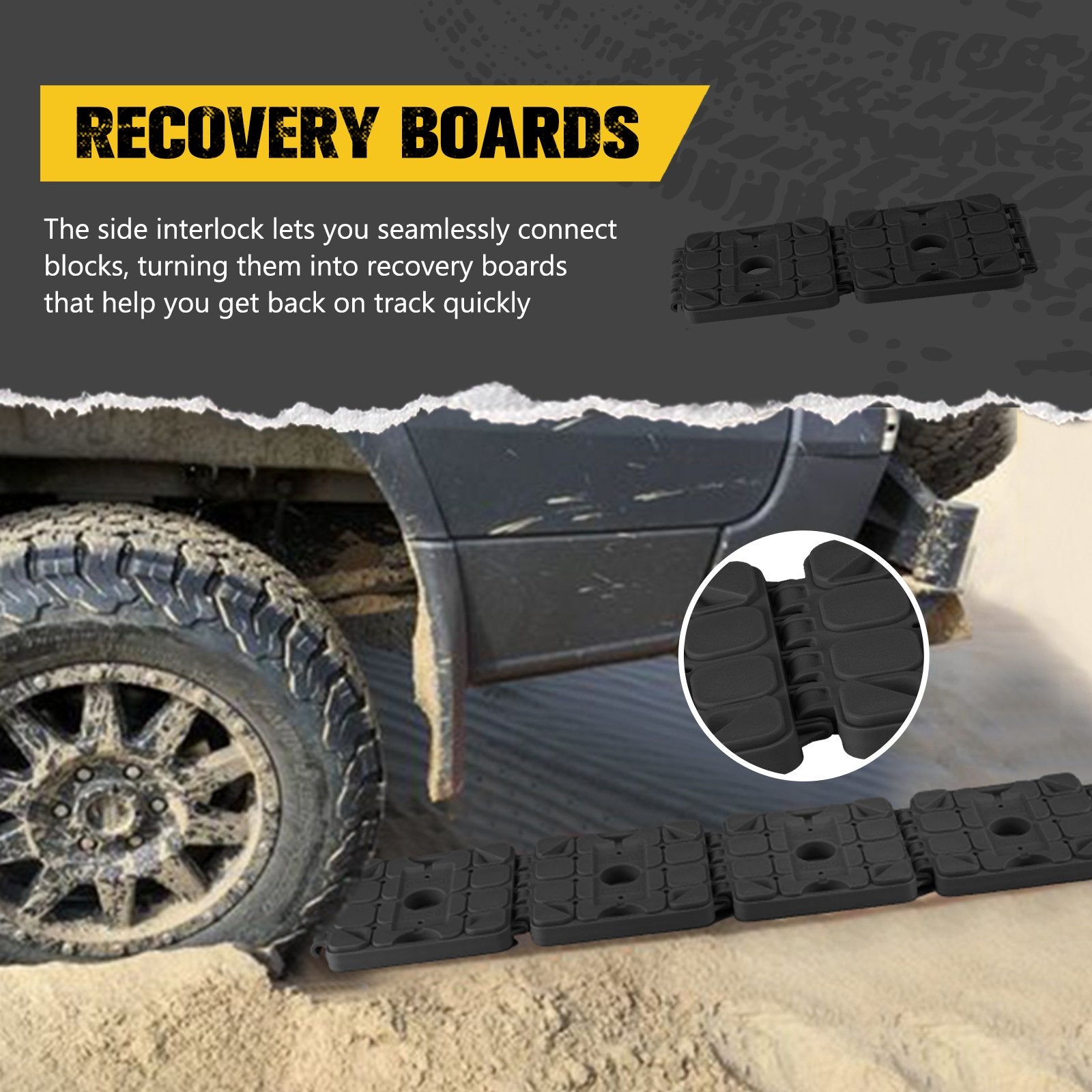 BUNKER INDUST RV Leveling Blocks – 10 Pack Stackable Jack Blocks with Interlocking Design & Carry Bag for Camper, Trailer & Wheels Stabilization (Black)