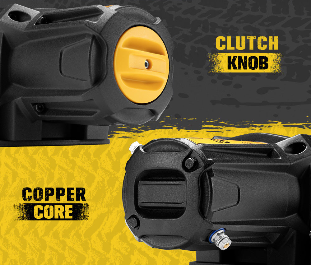 Bunker Indust 6000LBS/2722KGS Electric Winch 12V Synthetic Rope Wireless UTV ATV