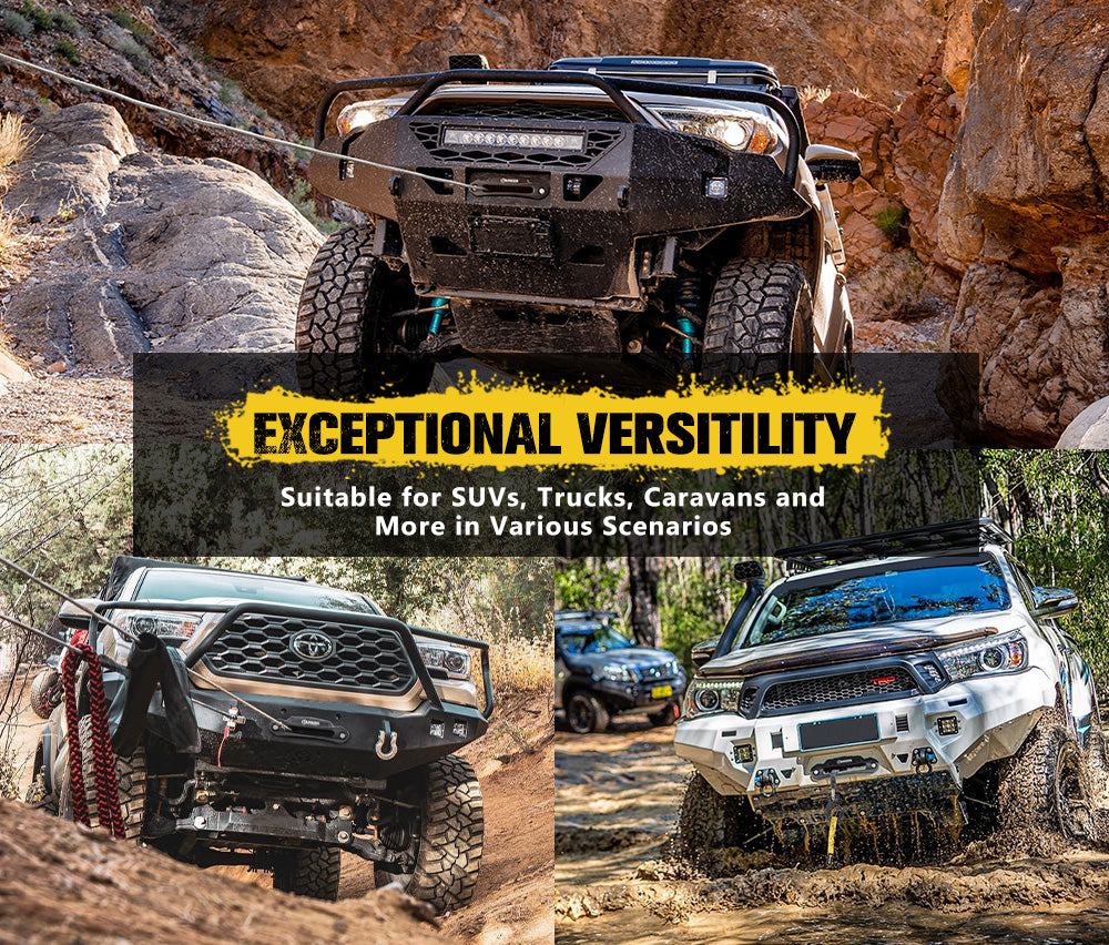 Bunker Indust 12V Electric Winch 13000LBS/5897KGS Synthetic Rope Wireless Remote