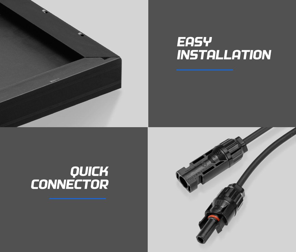 ATEM POWER 12V 200W Solar Panel Kit Mono Shingled Fixed Power Caravan Camping