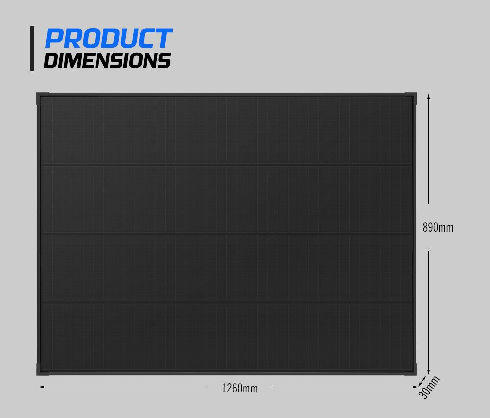 ATEM POWER 12V 200W Solar Panel Kit Mono Shingled Fixed Power Caravan Camping