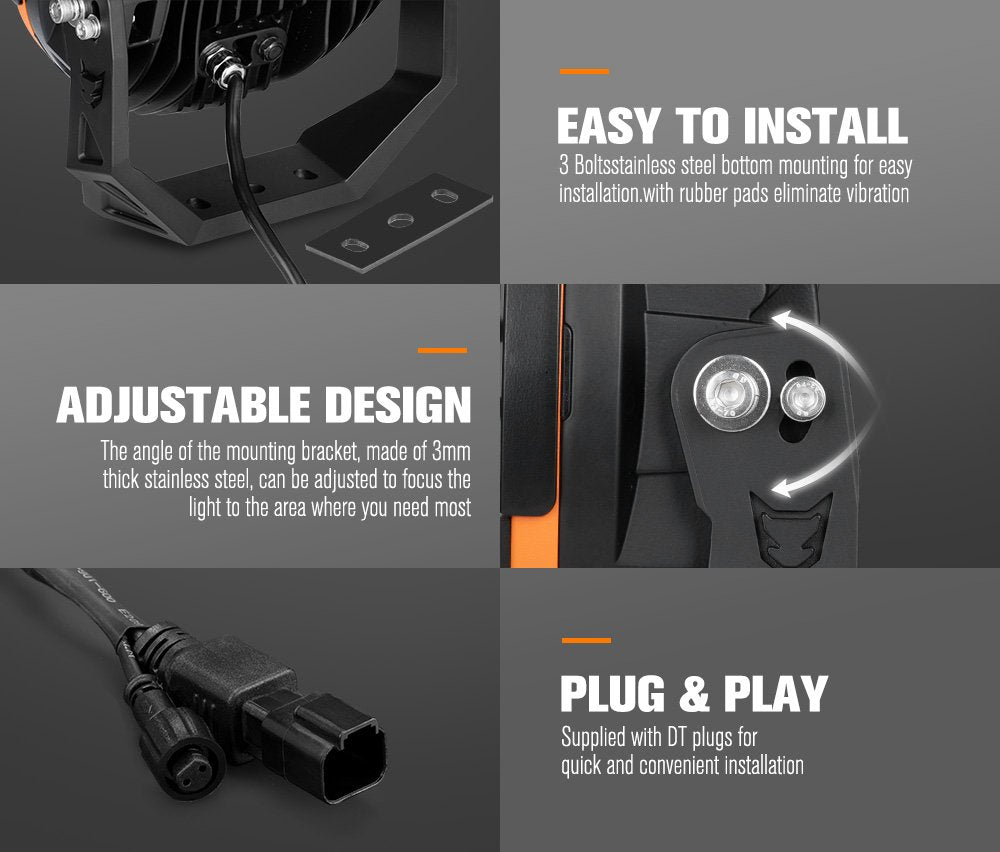 Lightfox Polaris 9inch 1Lux@1.66km IP68 14,708lumen