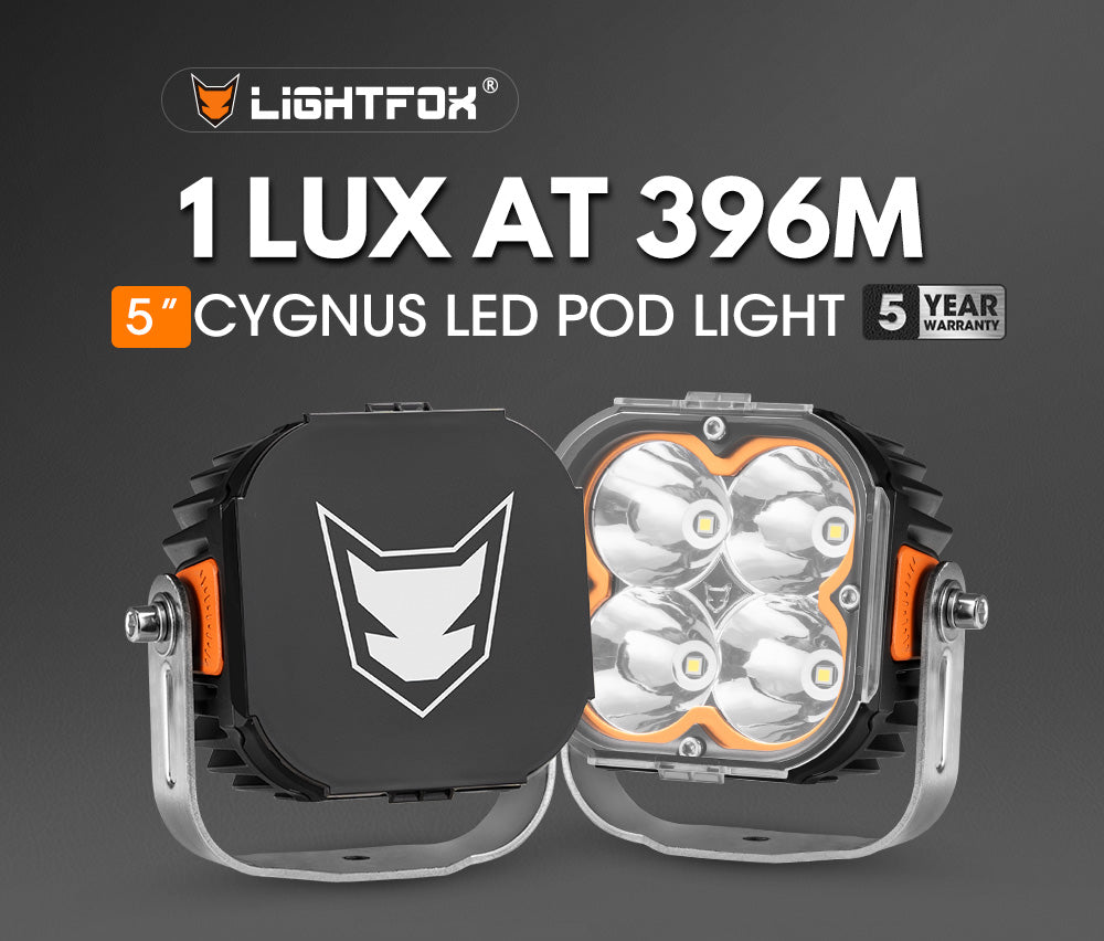 Lightfox Cygnus 5inch LED Work Light 1Lux@396m IP68 7,053 Lumens