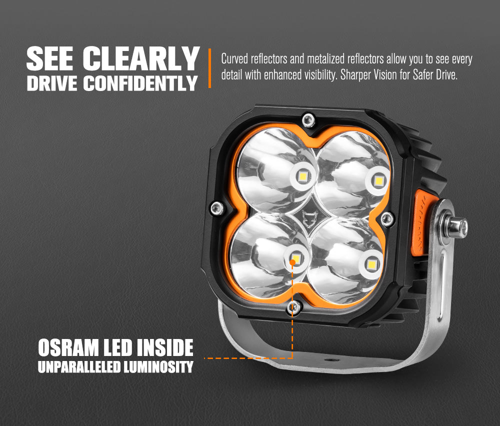 Lightfox Cygnus 5inch LED Work Light 1Lux@396m IP68 7,053 Lumens