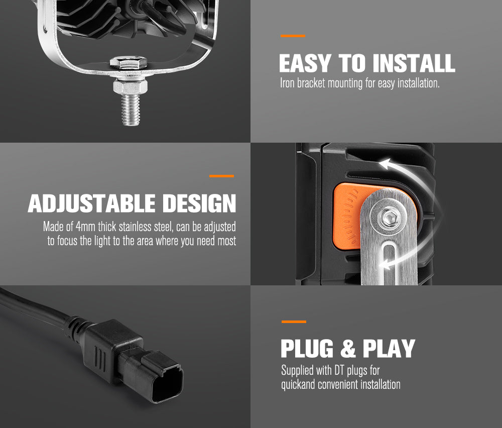 Lightfox Cygnus 5inch LED Work Light 1Lux@396m IP68 7,053 Lumens