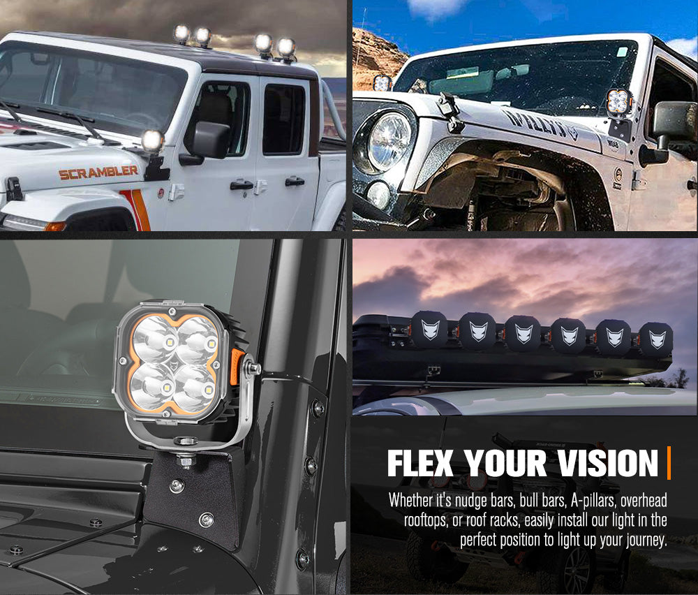 Lightfox Cygnus 5inch LED Work Light 1Lux@396m IP68 7,053 Lumens