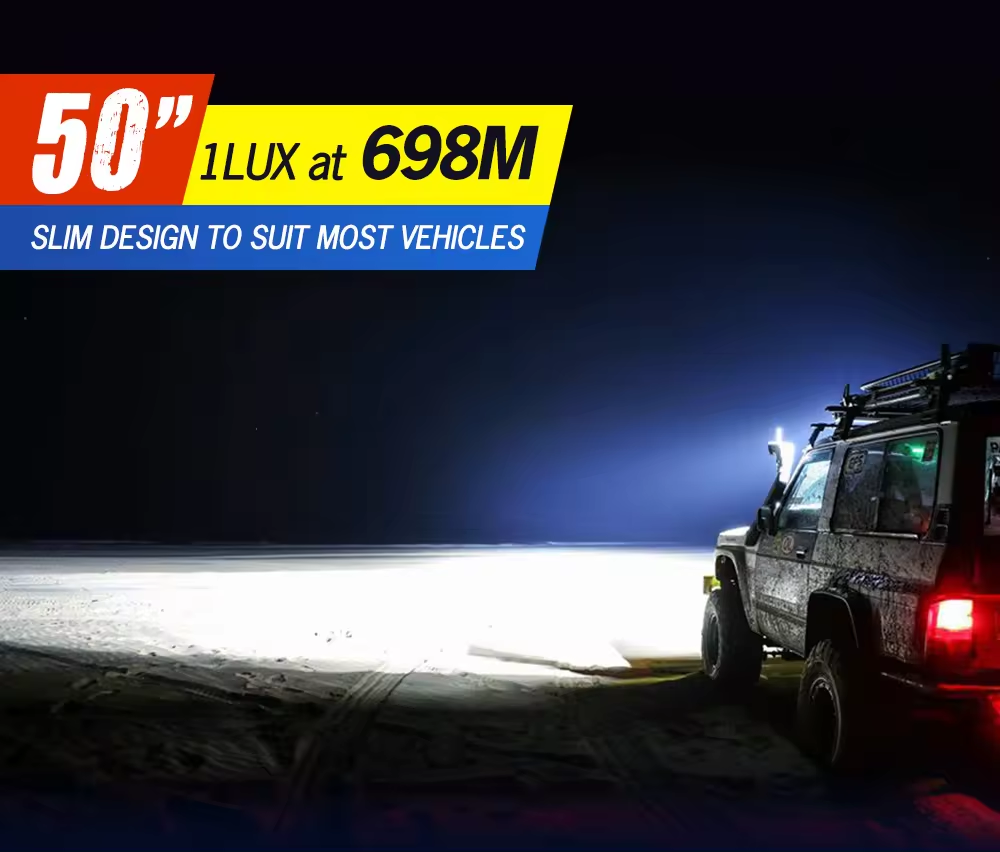 FIERYRED 50inch Led Light Bar 1 Lux @ 698M IP68 39,800 Lumens