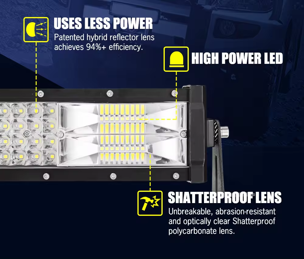FIERYRED 50inch Led Light Bar 1 Lux @ 698M IP68 39,800 Lumens