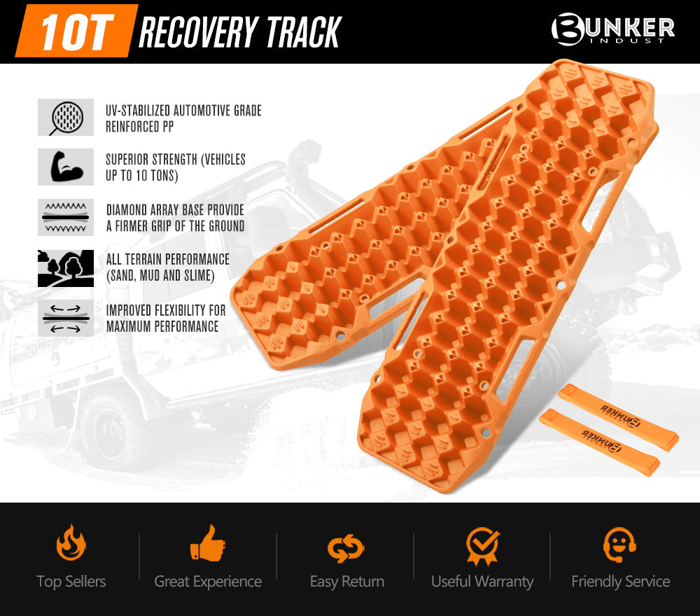 BUNKER INDUST Pair 10T Recovery Tracks - Orange