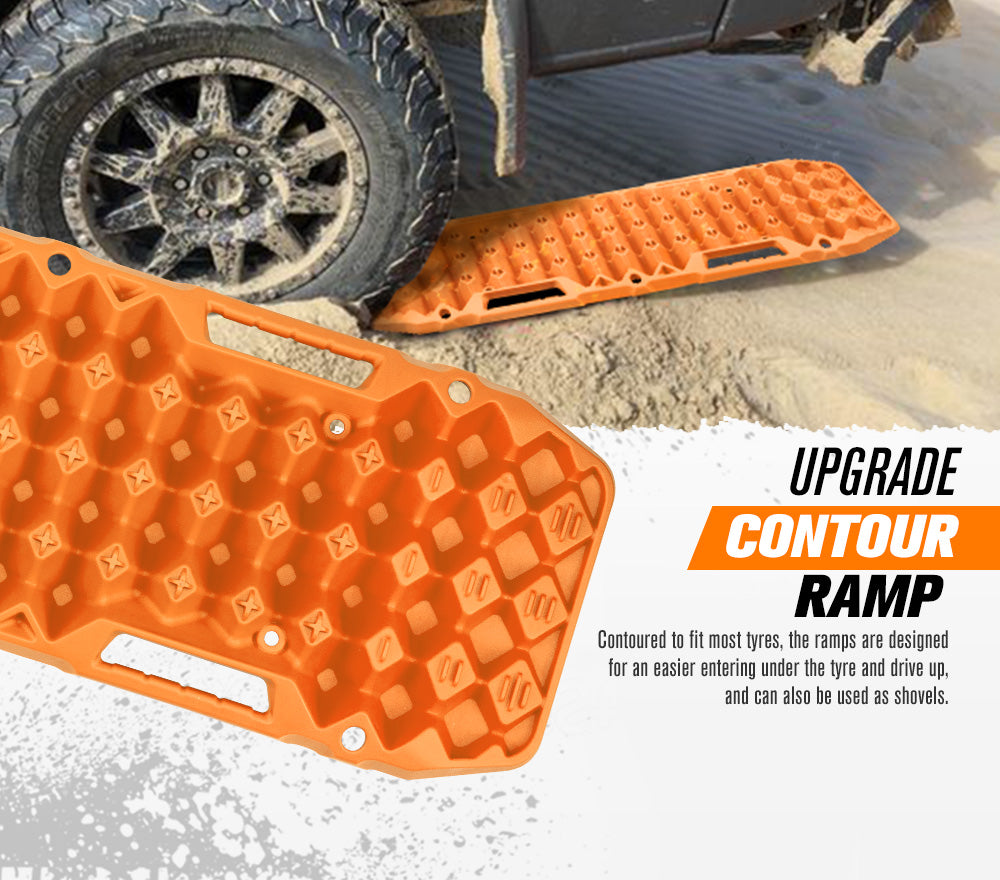 BUNKER INDUST Pair 10T Recovery Tracks - Orange