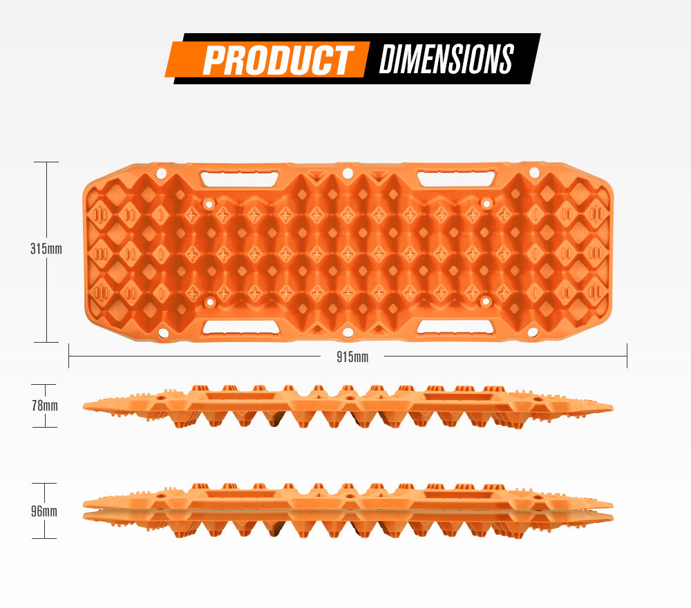 BUNKER INDUST Pair 10T Recovery Tracks - Orange