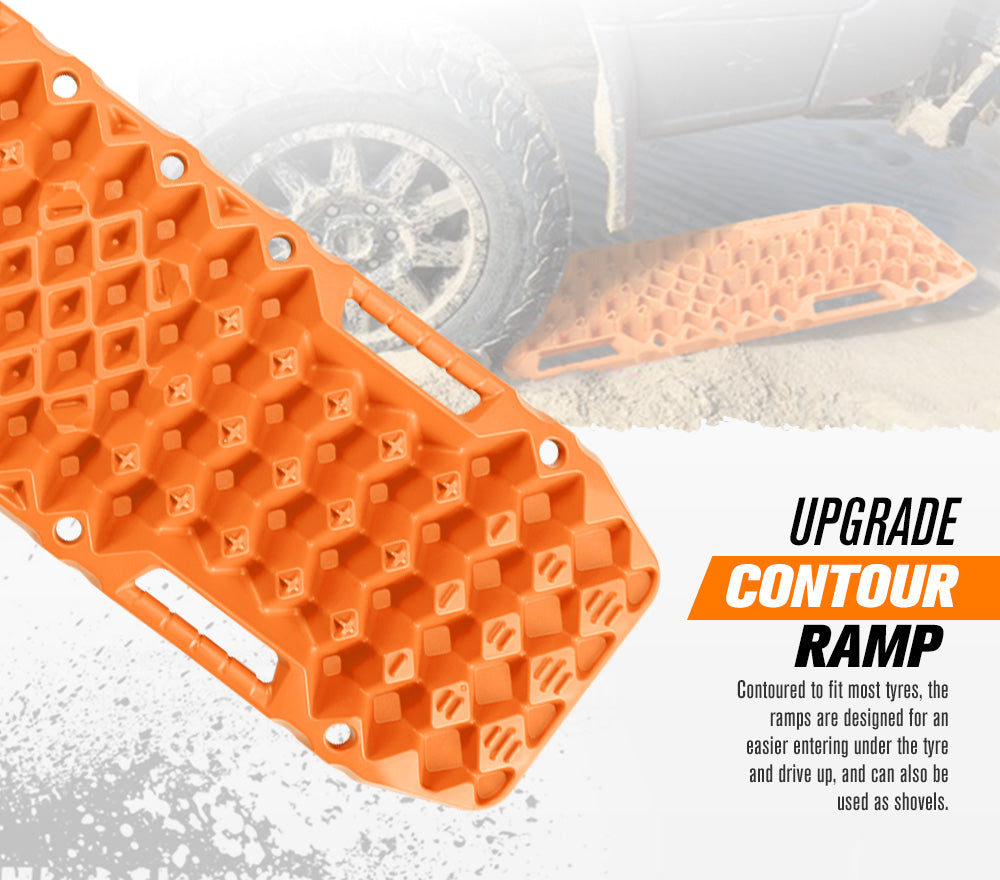 Bunker Indust Recovery Tracks Farm Jack Base 10T Board Sand Mud Snow OffRoad 4WD - Orange