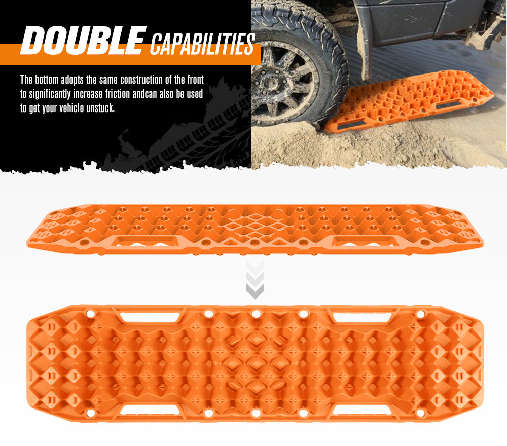 Bunker Indust Recovery Tracks Farm Jack Base 10T Board Sand Mud Snow OffRoad 4WD - Orange