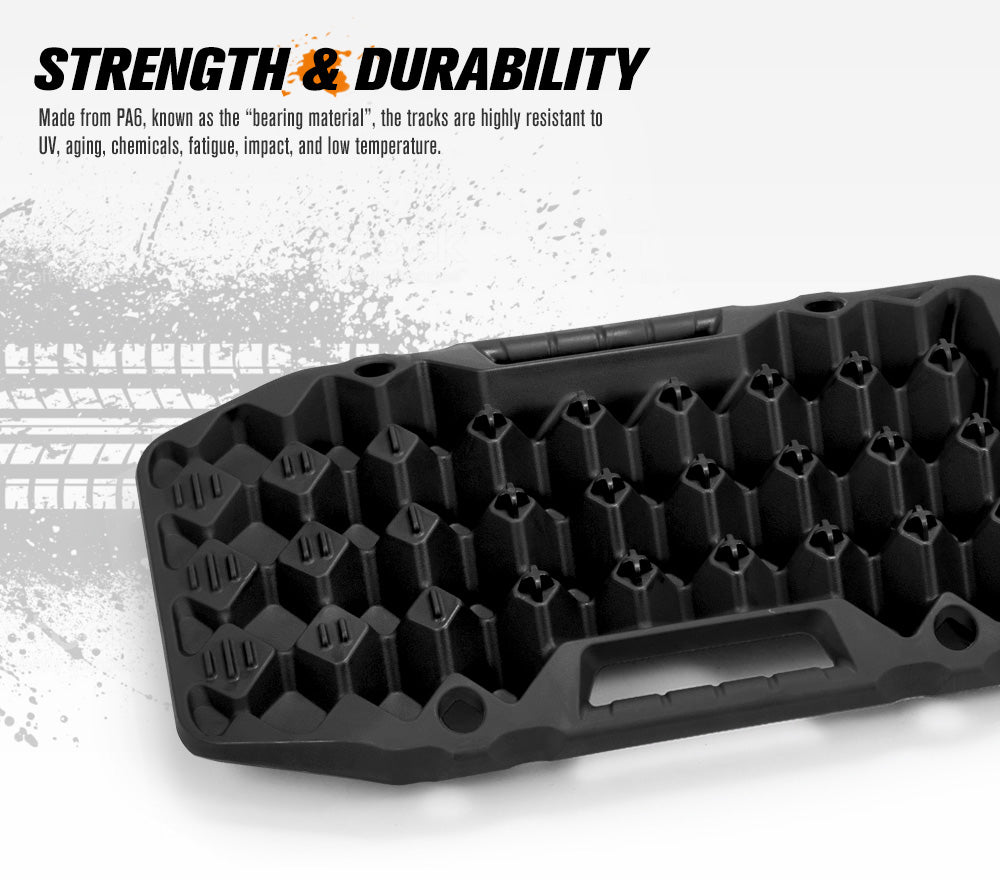 BUNKER INDUST 15Ton Mini Recovery Boards with Jack Base - Black