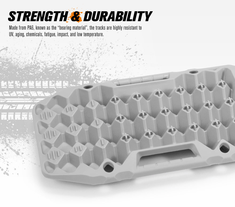 BUNKER INDUST 15Ton Mini Recovery Boards with Jack Base - Grey