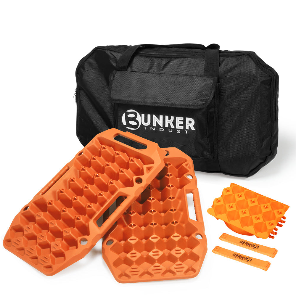 BUNKER INDUST 15Ton Mini Recovery Boards with Jack Base - Orange