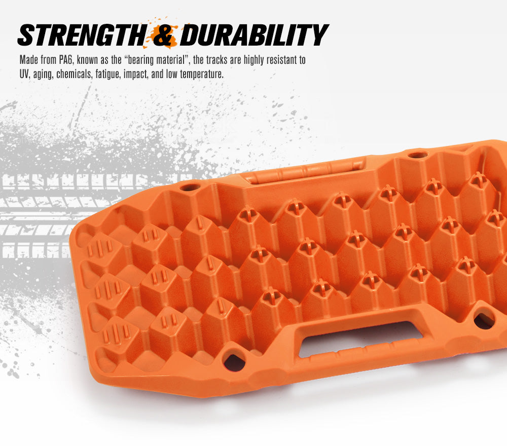 BUNKER INDUST 15Ton Mini Recovery Boards with Jack Base - Orange