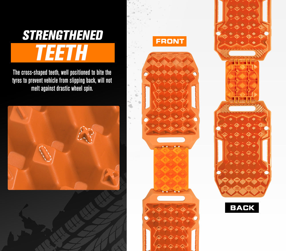BUNKER INDUST 15Ton Mini Recovery Boards with Jack Base - Orange