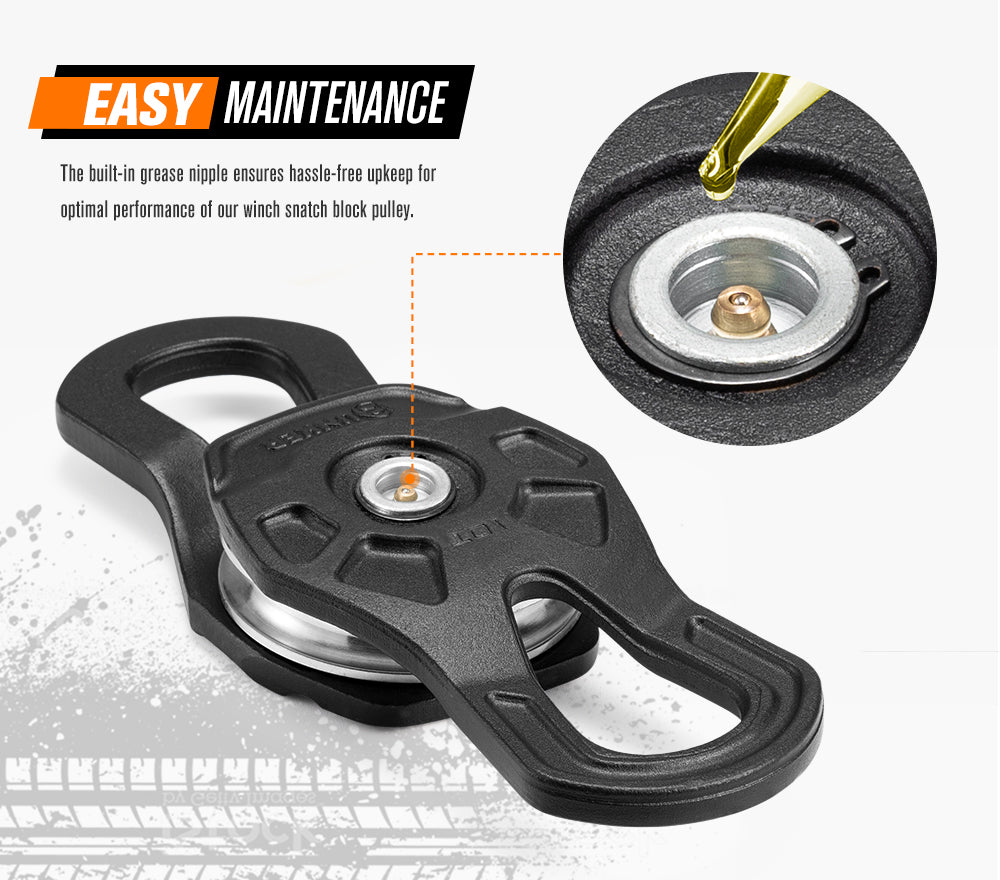 Bunker Indust 10 Ton Recovery Snatch Block Heavy Duty Rated Pulley Offroad 4WD