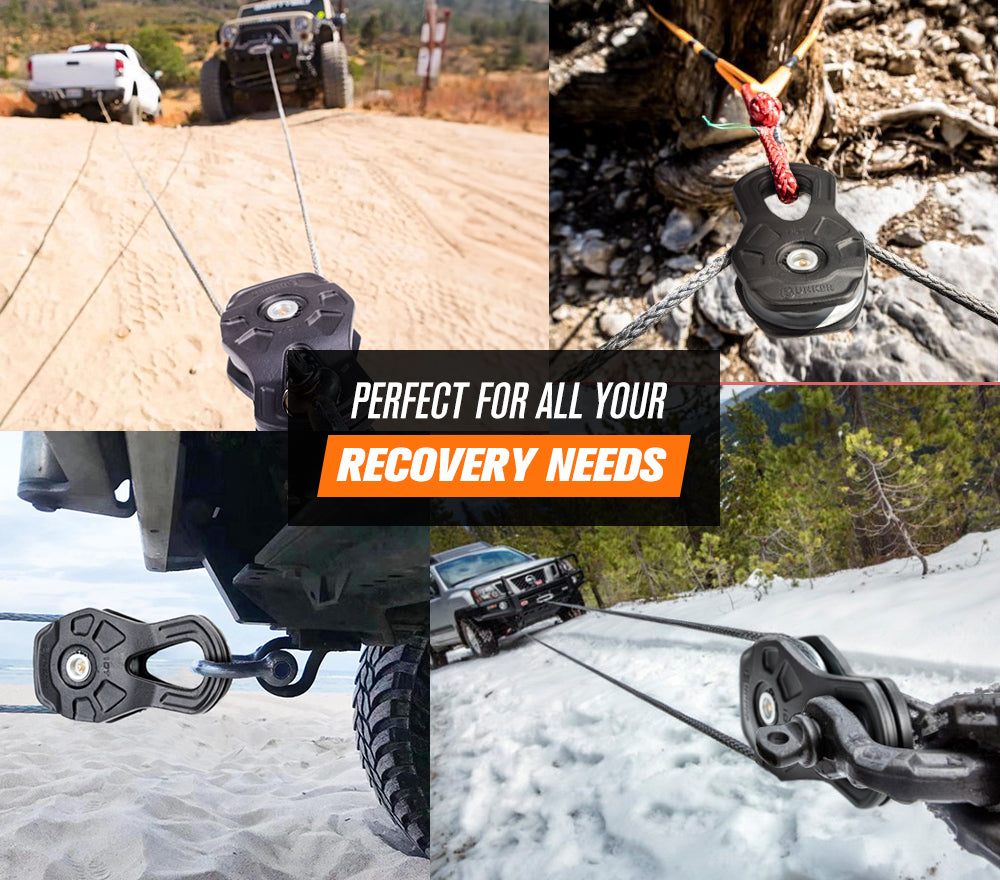 Bunker Indust 10 Ton Recovery Snatch Block Heavy Duty Rated Pulley Offroad 4WD