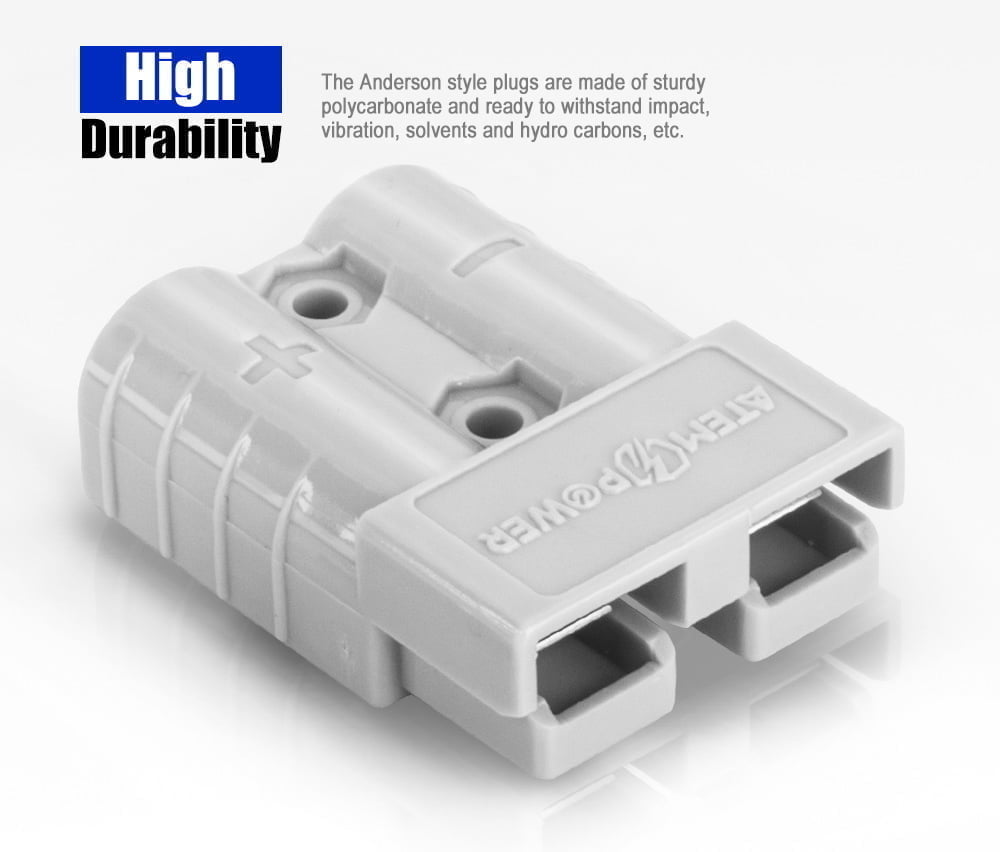 Atem Power 5 x Anderson Style Plug Connectors 50 AMP 12-24V 6AWG DC Power Tool