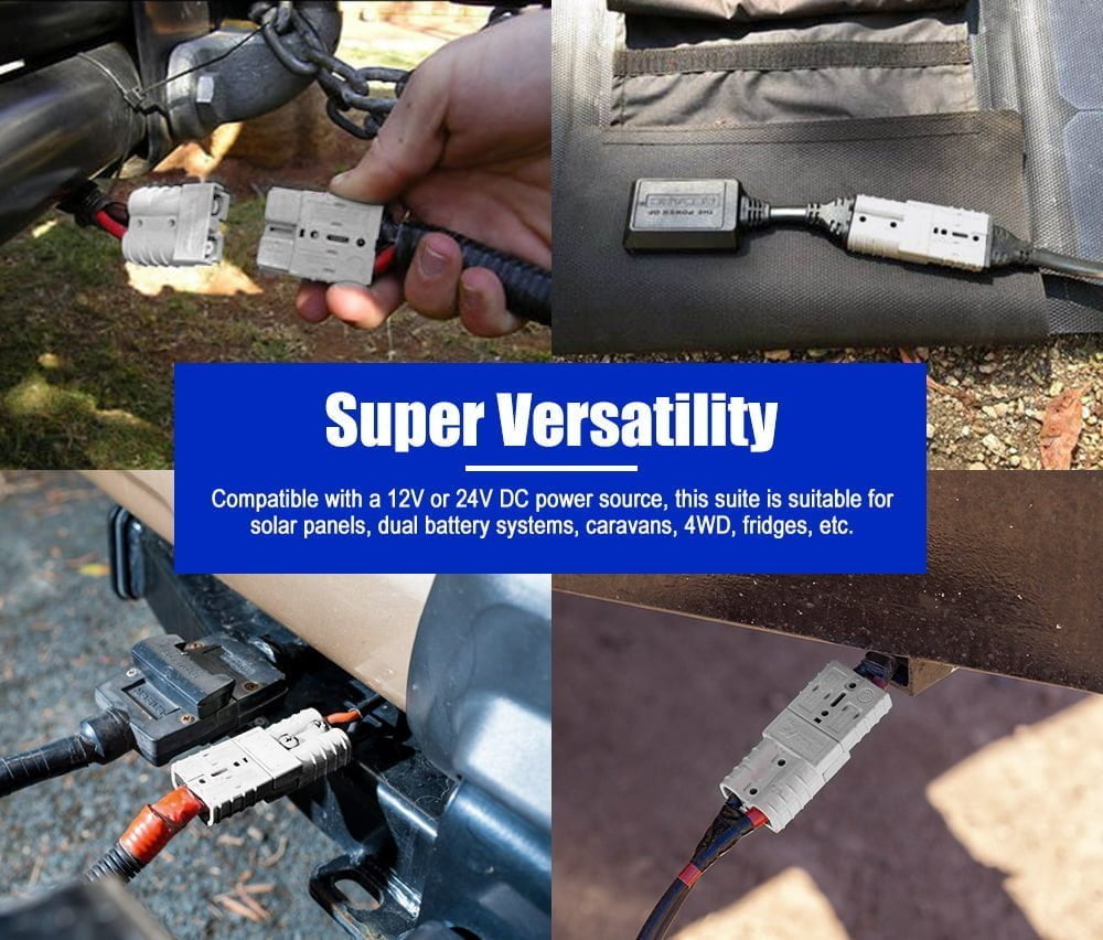 Atem Power 5 x Anderson Style Plug Connectors 50 AMP 12-24V 6AWG DC Power Tool