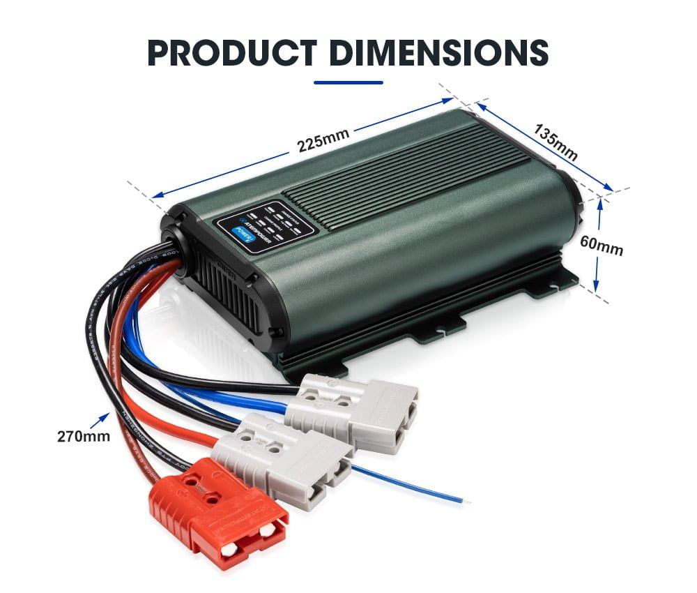 ATEM POWER 12V 60A DC to DC Battery Charger MPPT Dual Battery AGM Lithium LifePO4