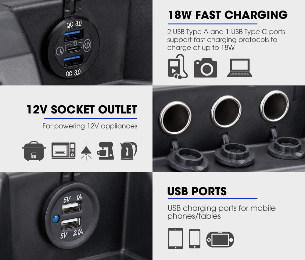 ATEM POWER Battery Box Dual Battery System with in-built VSR Isolator