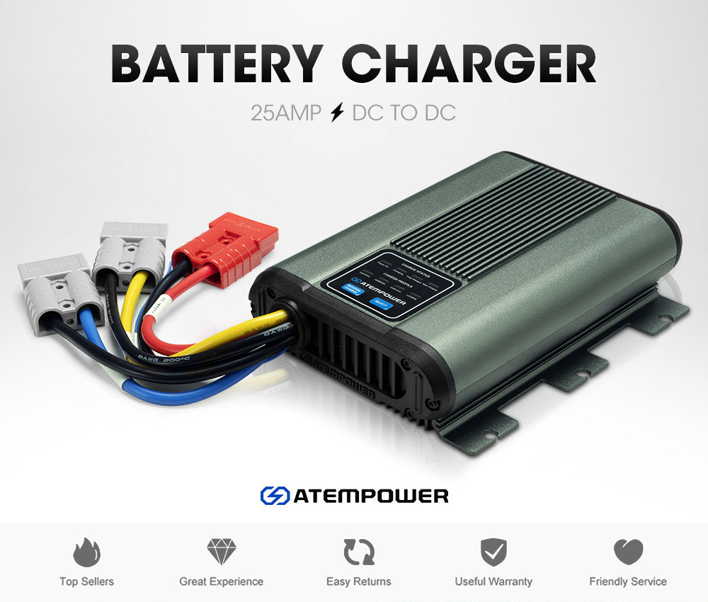 ATEM POWER 12V 25A DC To DC Battery Charger For Battery System Kit