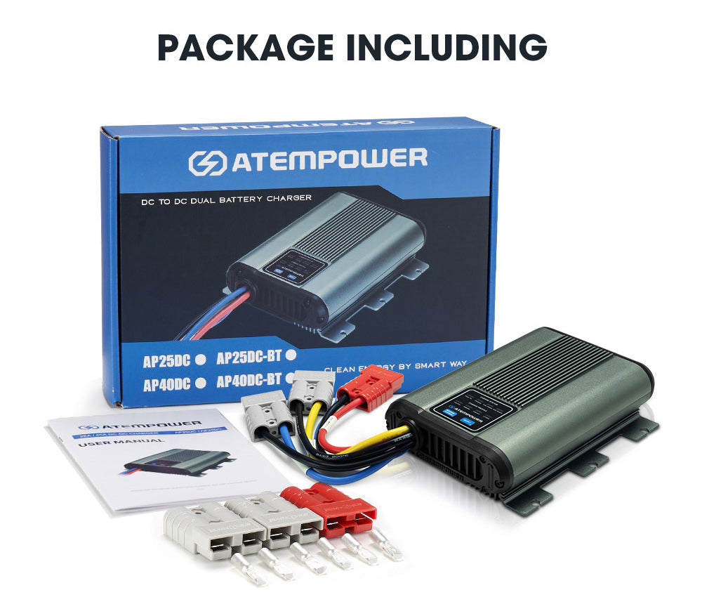 ATEM POWER 12V 25A DC To DC Battery Charger For Battery System Kit