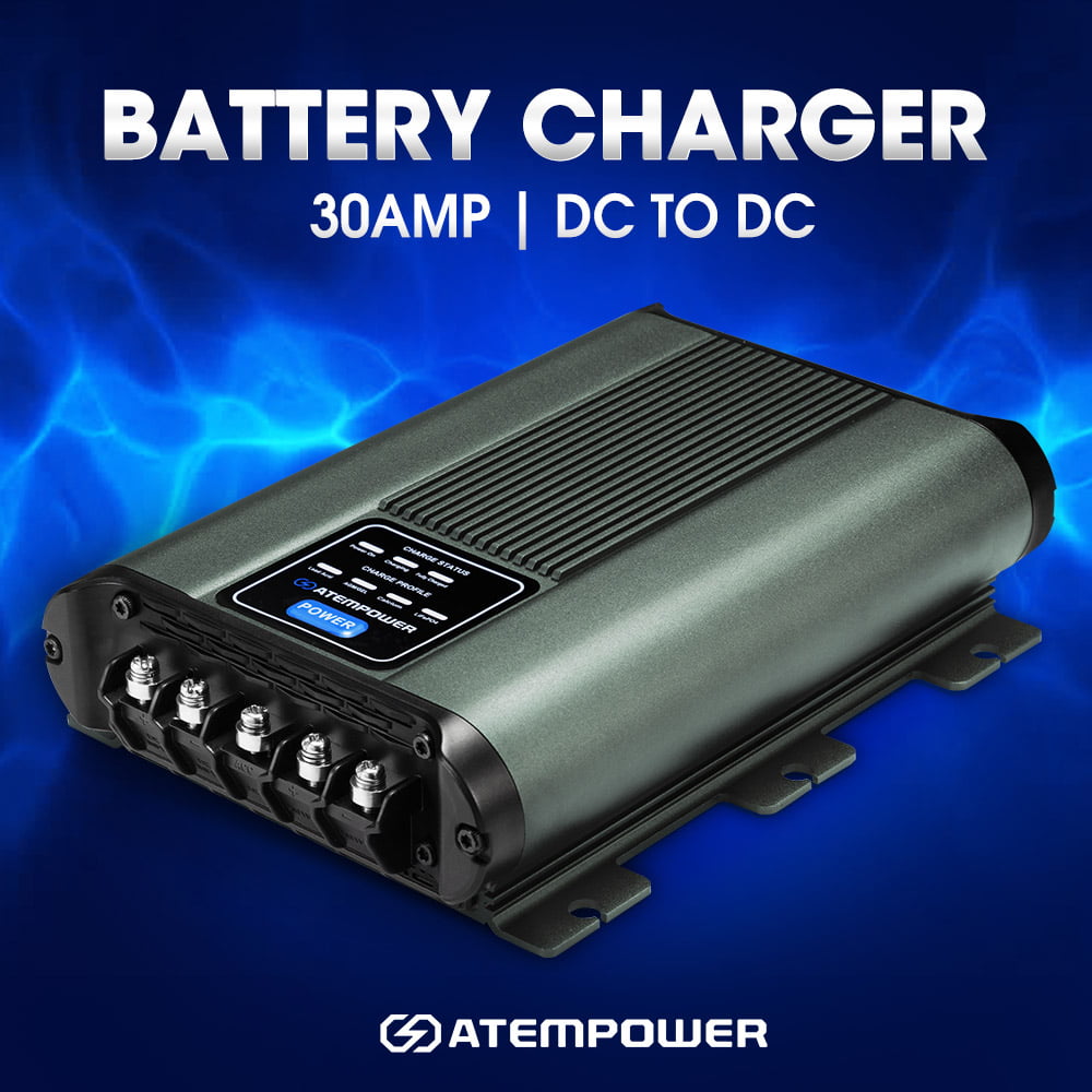 ATEM POWER 12V 30A DC to DC Battery Charger System Kit Isolator Dual Battery